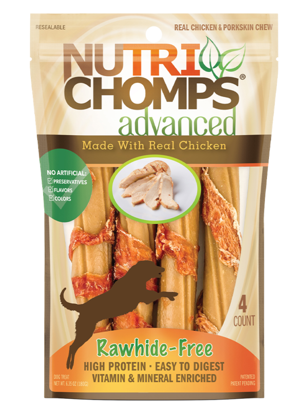 5" Real Chicken Wrapped Advanced Twists 4 Count NutriChomps